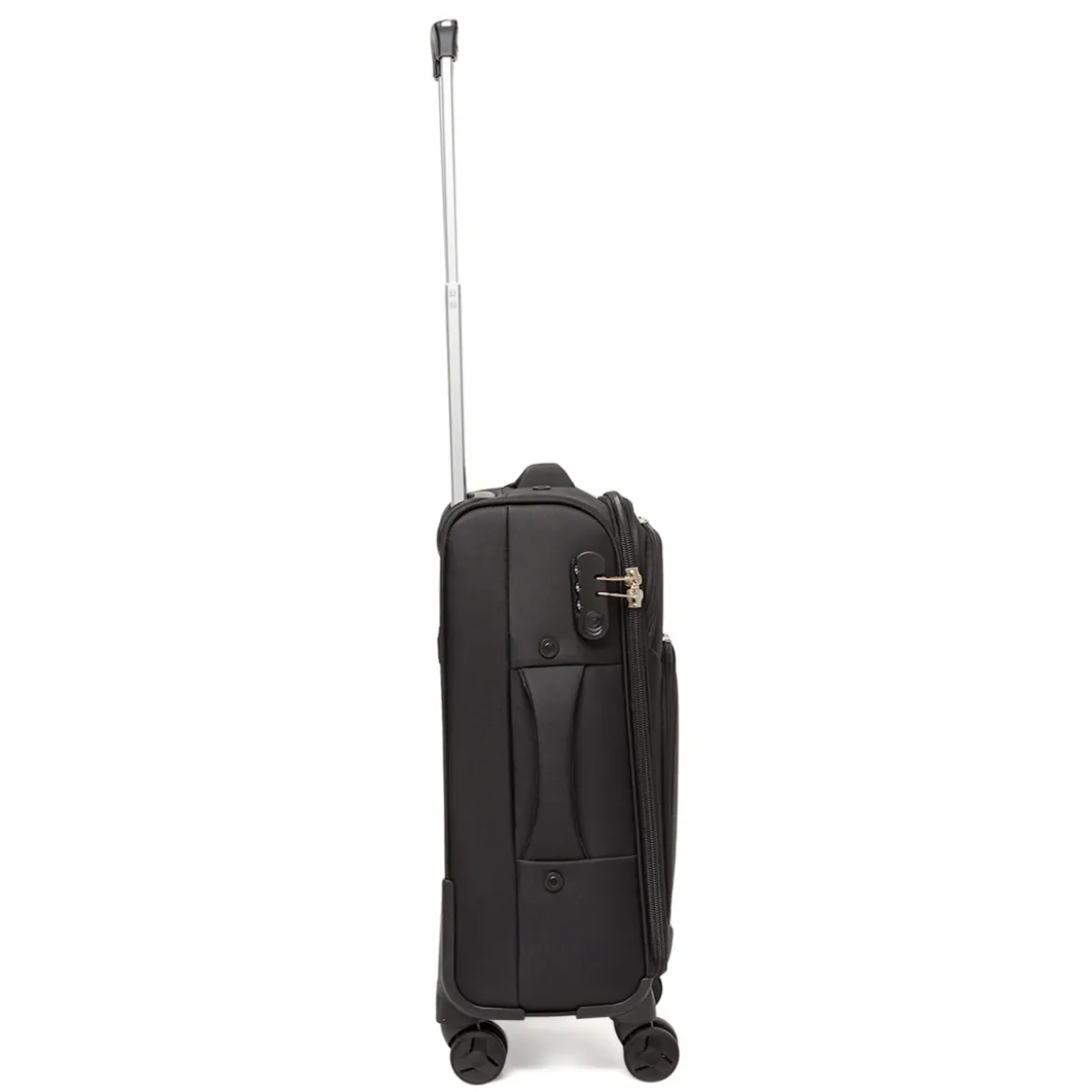 Bagaglio a mano nero Romeo Gigli Milano in tessuto con ruote spinner