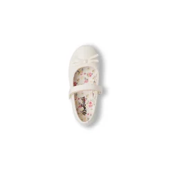 Ballerine Bambina bianco effetto iridescente con fiocco Dieci Baci