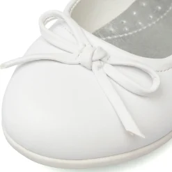 Ballerine bianche da bambina con cinturino e dettagli Dieci Baci