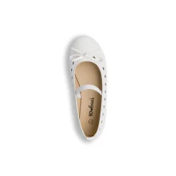 Ballerine bianche effetto iridescente da ragazza con cuori Dieci Baci