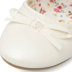 Ballerine bianche effetto iridescente da Ragazza con fiocco Dieci Baci