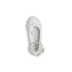 Ballerine da Bambina Bianche con cinturino strass Dieci Baci