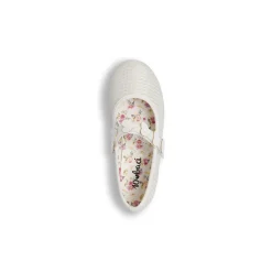 Ballerine da Bambina bianche con texture glitterata Dieci Baci