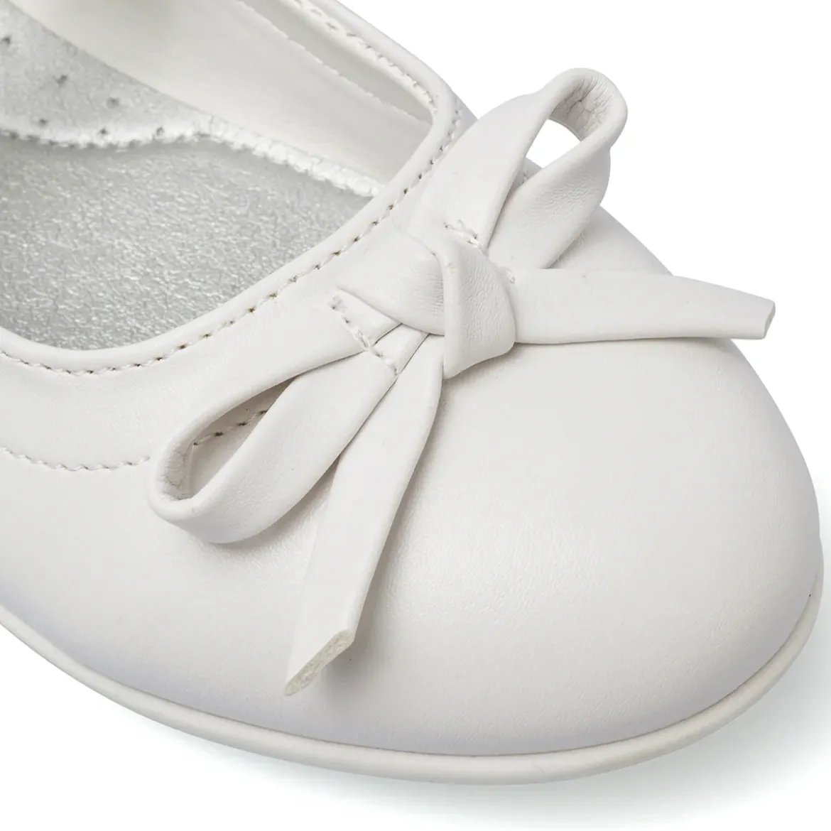 Ballerine da Bambina bianche con fascetta strass Dieci Baci