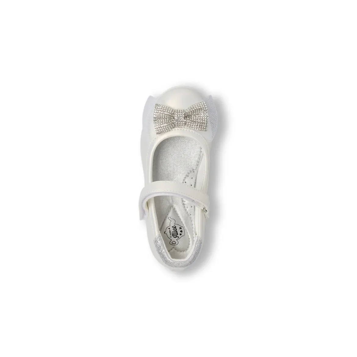 Ballerine da Bambina Bianche con dettagli glitter Le scarpe di Alice