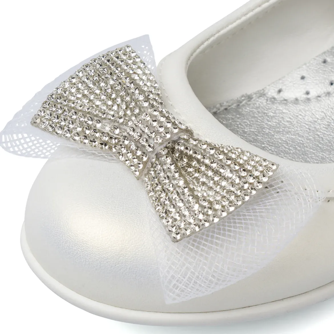 Ballerine da Bambina Bianche con dettagli glitter Le scarpe di Alice