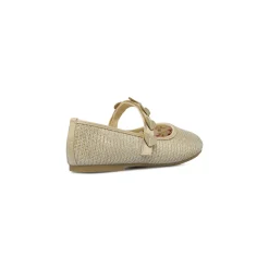 Ballerine da Bambina oro con fascetta a cuori Dieci Baci