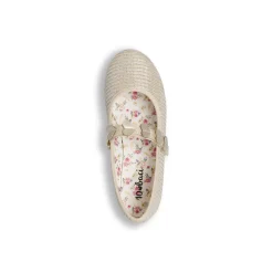 Ballerine da Bambina oro con fascetta a cuori Dieci Baci