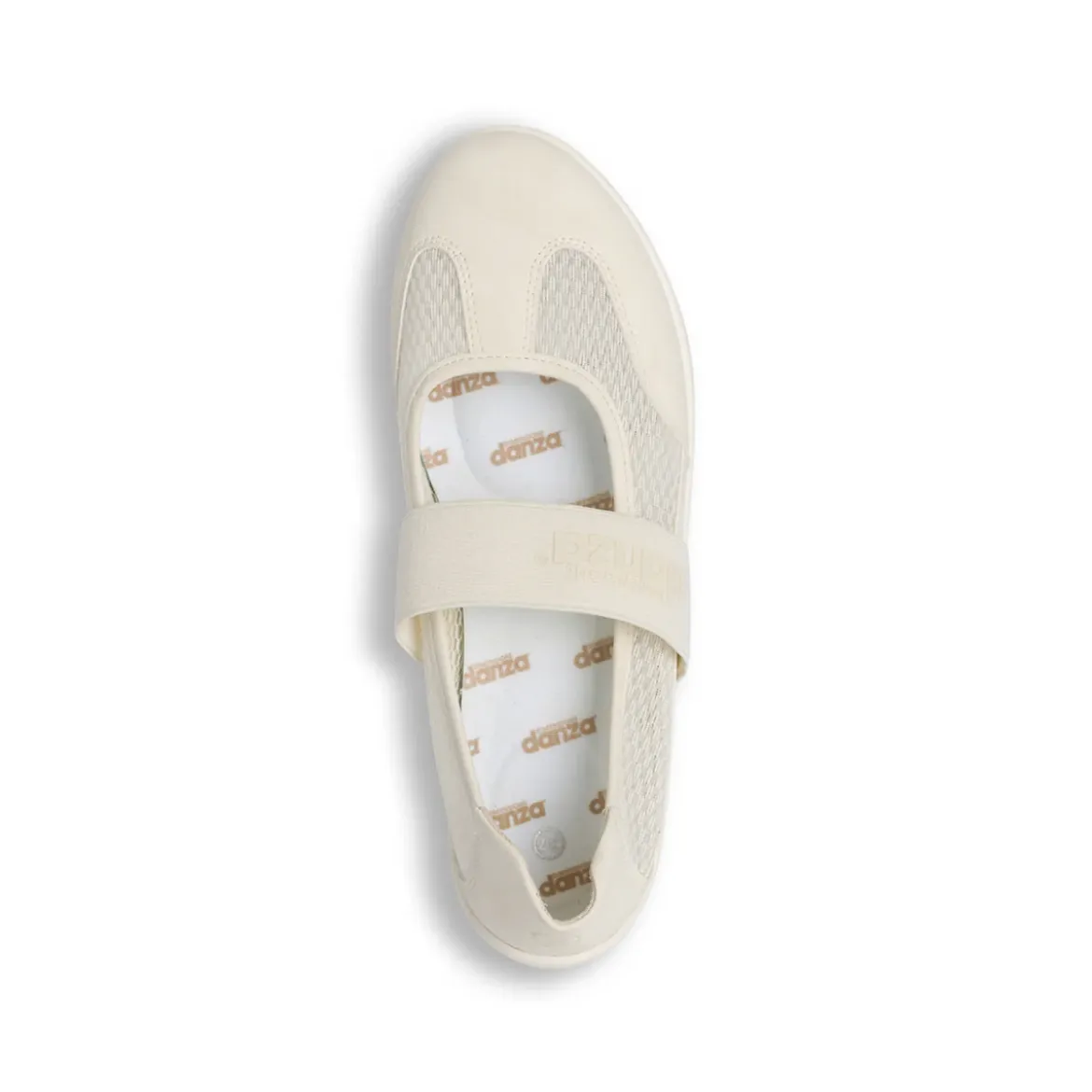 Ballerine da Donna bianche con inserti in mesh Dimensione Danza