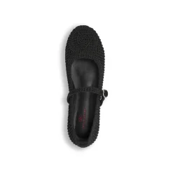Ballerine da donna nere con lavorazione a crochet Swish Jeans