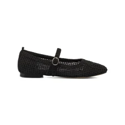 Ballerine da donna nere con lavorazione a crochet Swish Jeans