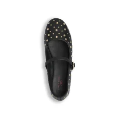 Ballerine da donna nere Mary Jane con borchie dorate Swish Jeans