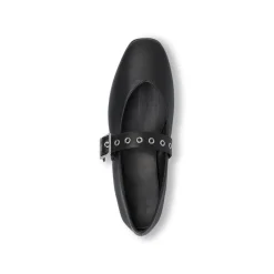 Ballerine Mary Jane da donna nere con cinturino Lora Ferres