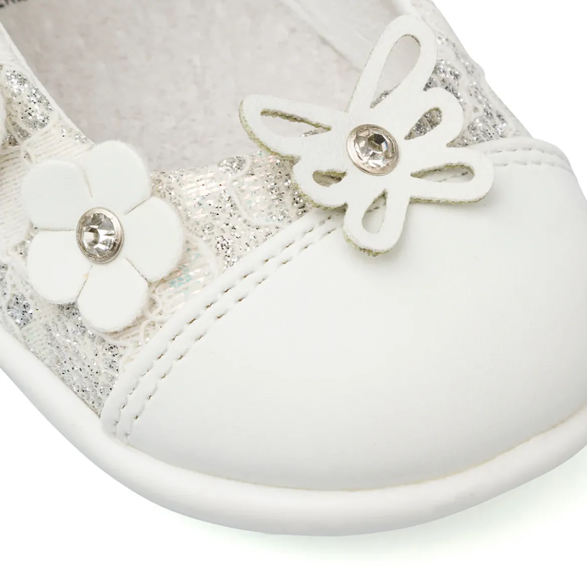 Ballerine Primi passi bianche da Bambina Le scarpe di Alice con fiocco