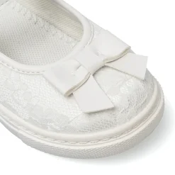 Ballerine Primi passi da bambina bianche Le scarpe di Alice con pizzo