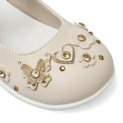 Ballerine primi passi nude da Bambina con glitter Le scarpe di Alice