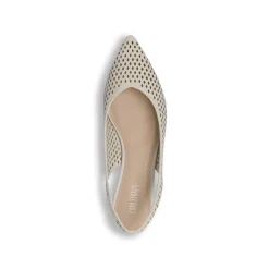 Ballerine slingback a punta da donna bianche traforate Lora Ferres