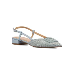 Ballerine slingback azzurre da Donna con fibbia Swish Jeans