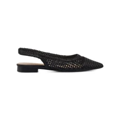 Ballerine slingback da donna nere effetto intrecciato Lora Ferres