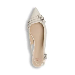 Ballerine slingback da donna bianco off-white con fibbie Swish Jeans