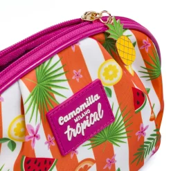 Beauty Case Camomilla Milano Donna Fantasia Fucsia e Arancione