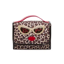 Beauty case da Donna Marrone animalier e occhiali glitter Camomilla