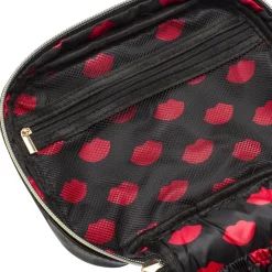Beauty case Nero da Donna con scritta Make up e charms Camomilla