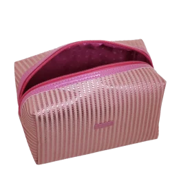Beauty case rosa con effetto metallizzato Camomilla Milano
