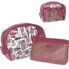 Beauty case rosa con stampa e pochette interna Camomilla Milano