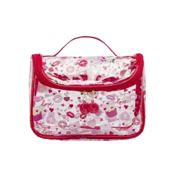 Beauty case Rosso da Donna con stampa all-over romantica Camomilla