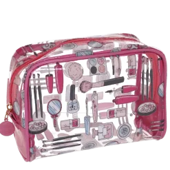 Beauty viaggio trasparente rosa con stampe grafiche Camomilla Milano