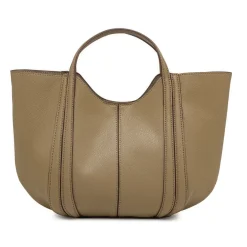 Borsa a mano da Donna color taupe effetto martellato Lora Ferres