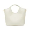 Borsa a mano donna bianco off white Lora Ferres con tracolla rimovibile