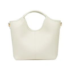 Borsa a mano donna bianco off white Lora Ferres con tracolla rimovibile