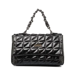 Borsa a mano nera da Donna con manici a catena Lora Ferres