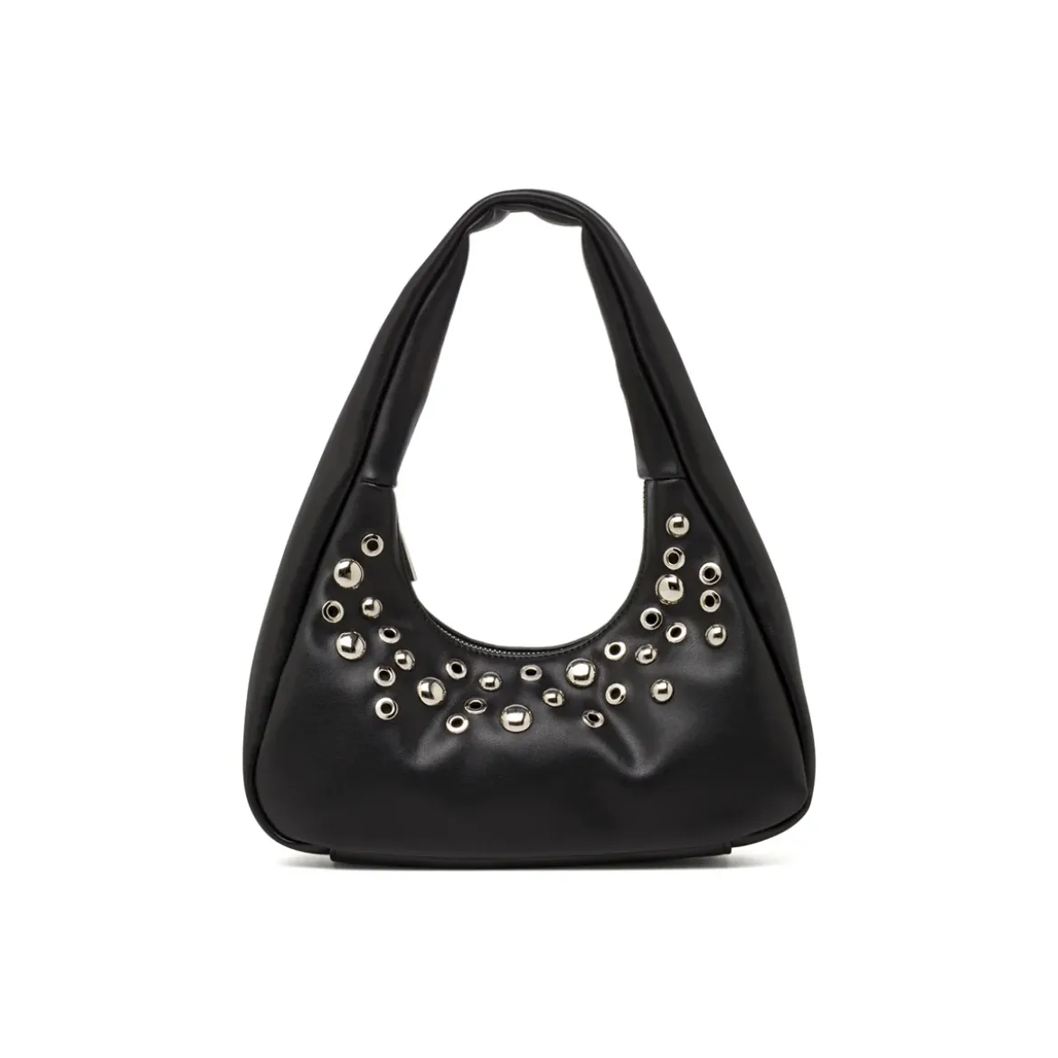 Borsa a mano nera da Donna con occhielli metallici Lora Ferres