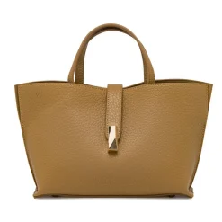 Borsa a mano Tote bag Lora Ferres da donna marrone con fibbia metallica