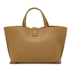 Borsa a mano Tote bag Lora Ferres da donna marrone con fibbia metallica