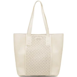Borsa a spalla bianca da Donna con dettaglio traforato Lora Ferres