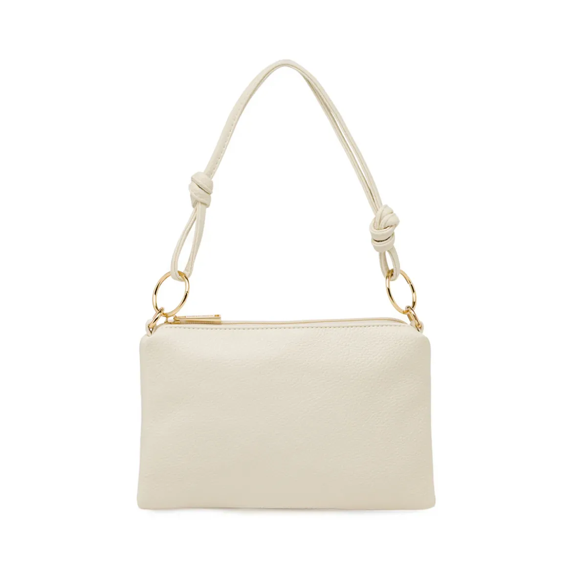 Borsa a spalla bianca da Donna con rifiniture dorate Lora Ferres