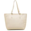 Borsa a spalla bianca off-white da Donna con logo pendente dorato Lumberjack