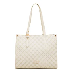 Borsa a spalla bianco off-white da Donna con dettaglio logo metallizzato Carrera Jeans