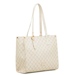 Borsa a spalla bianco off-white da Donna con dettaglio logo metallizzato Carrera Jeans