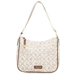 Borsa a spalla da Donna bianca con stampa monogram Giulia Pieralli