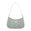 Borsa a spalla da Donna bianco e blu effetto denim Carrera Jeans