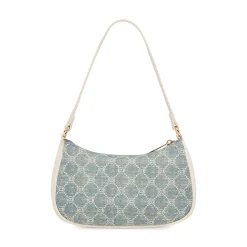 Borsa a spalla da Donna bianco e blu effetto denim Carrera Jeans