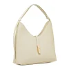 Borsa a spalla da Donna Bianco off-white con dettaglio oro Lora Ferres