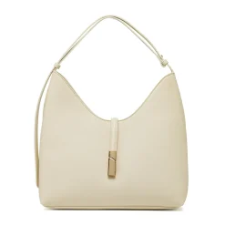 Borsa a spalla da Donna Bianco off-white con dettaglio oro Lora Ferres