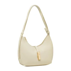 Borsa a spalla da Donna color bianco con dettaglio dorato Lora Ferres