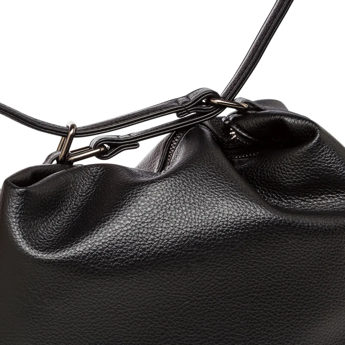 Borsa a Spalla da Donna Nera con Tasca Frontale Swish Jeans